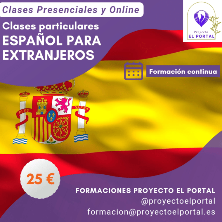 Cartel de Curso de español para extranjeros